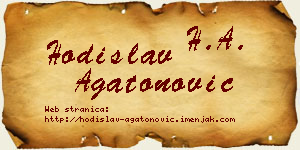 Hodislav Agatonović vizit kartica